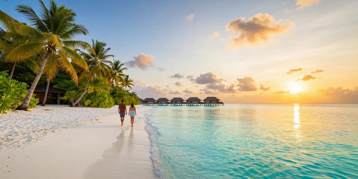 TR88 travel guide showcasing breathtaking tropical paradise with serene beaches and vibrant sunset.