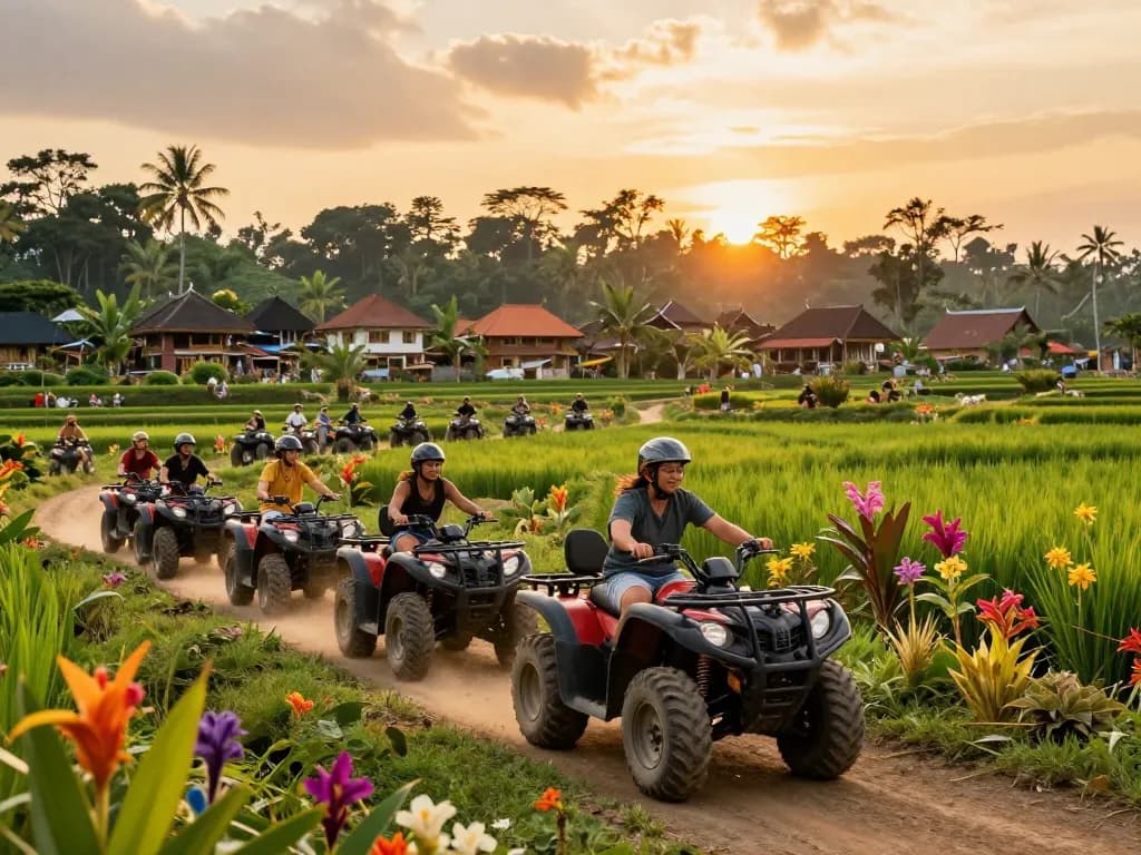 Find Bali tour packages with thrilling ATV adventure through jungles and rice fields.