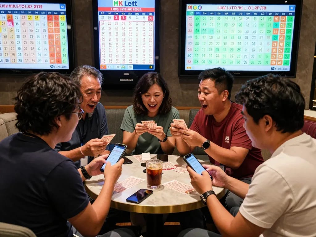 Berkumpul di sekitar hasil HK Lotto langsung dalam suasana yang penuh semangat, menampilkan kegembiraan dan antisipasi.