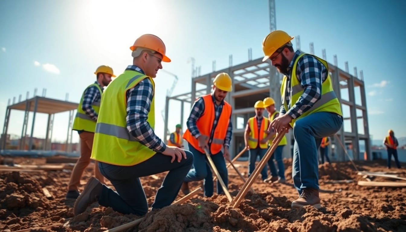 New Jersey Commercial General Contractor overseeing a construction project with a skilled team.