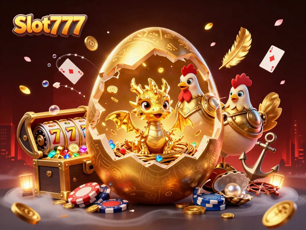 Mainkan Slot777 dengan keajaiban naga emas dan simbol-simbol keberuntungan yang menarik!