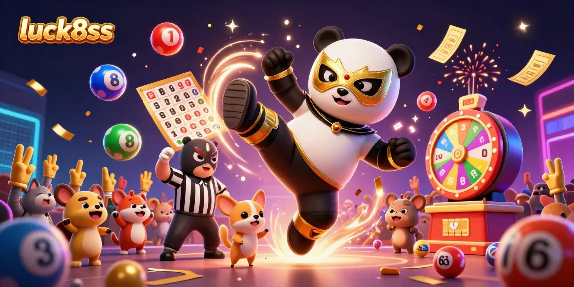 Engage in dynamic gaming excitement at luck8ss with a colorful 3D casino illustration.