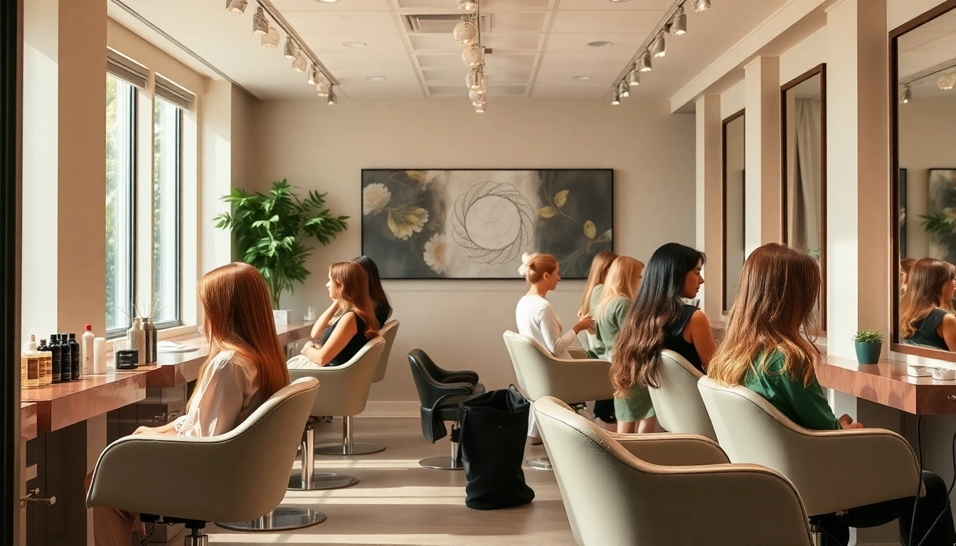 Aveda salon San Diego showcasing stylish hair services and a serene atmosphere.