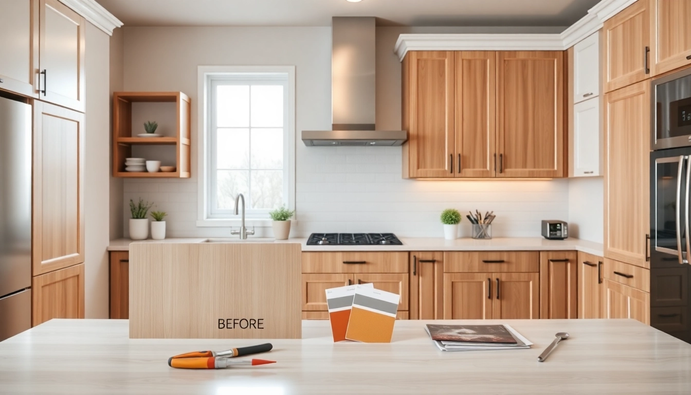 Revamping cabinets through cabinet refacing Largo FL showcased in a bright kitchen transformation.