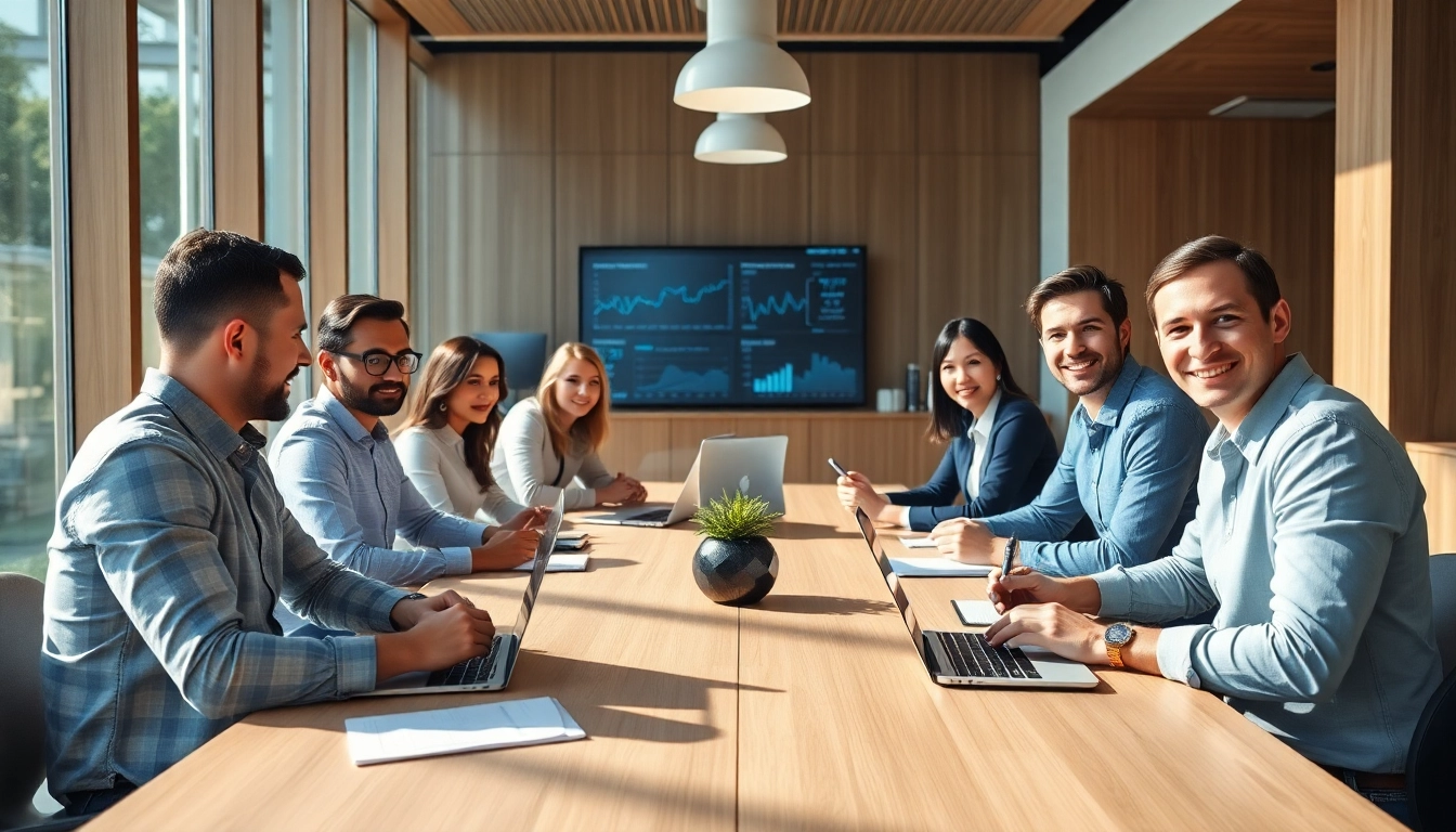 MSP companies near me collaborating in a bright office for strategic meetings.