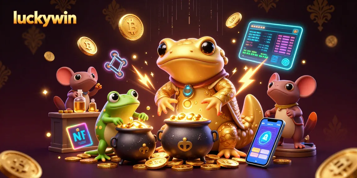 Engage with luckywin as the golden alchemist transforms metals into wealth in a stunning casino-themed scene.