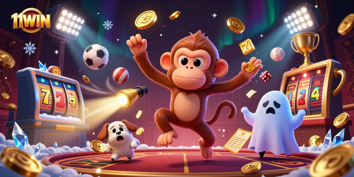 Experience thrilling gaming action at 11WIN with slots, sports elements, and a mystical atmosphere.