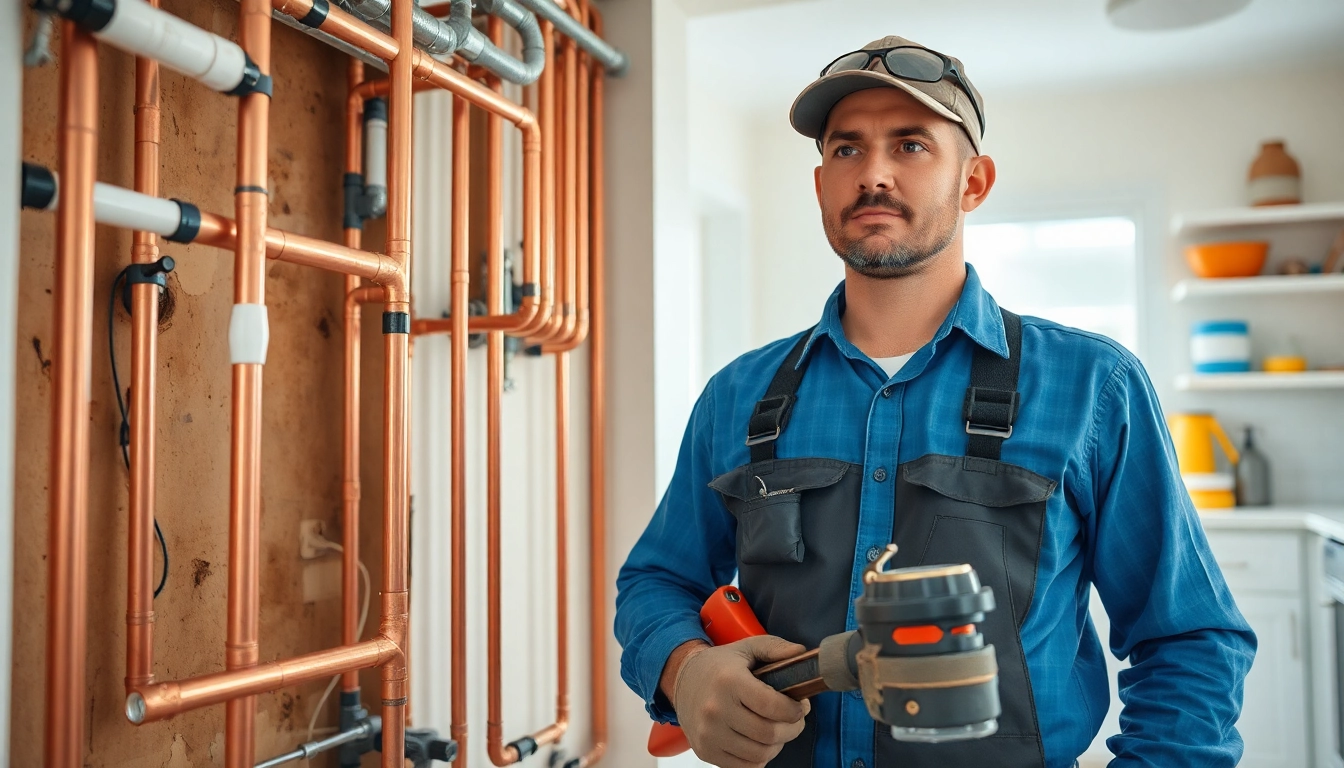 Offering whole house repiping services St Petersburg FL in a professional renovation setting with plumber and tools.