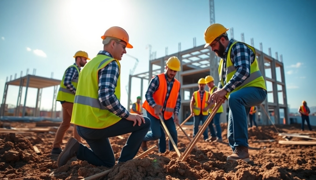 New Jersey Commercial General Contractor overseeing a construction project with a skilled team.