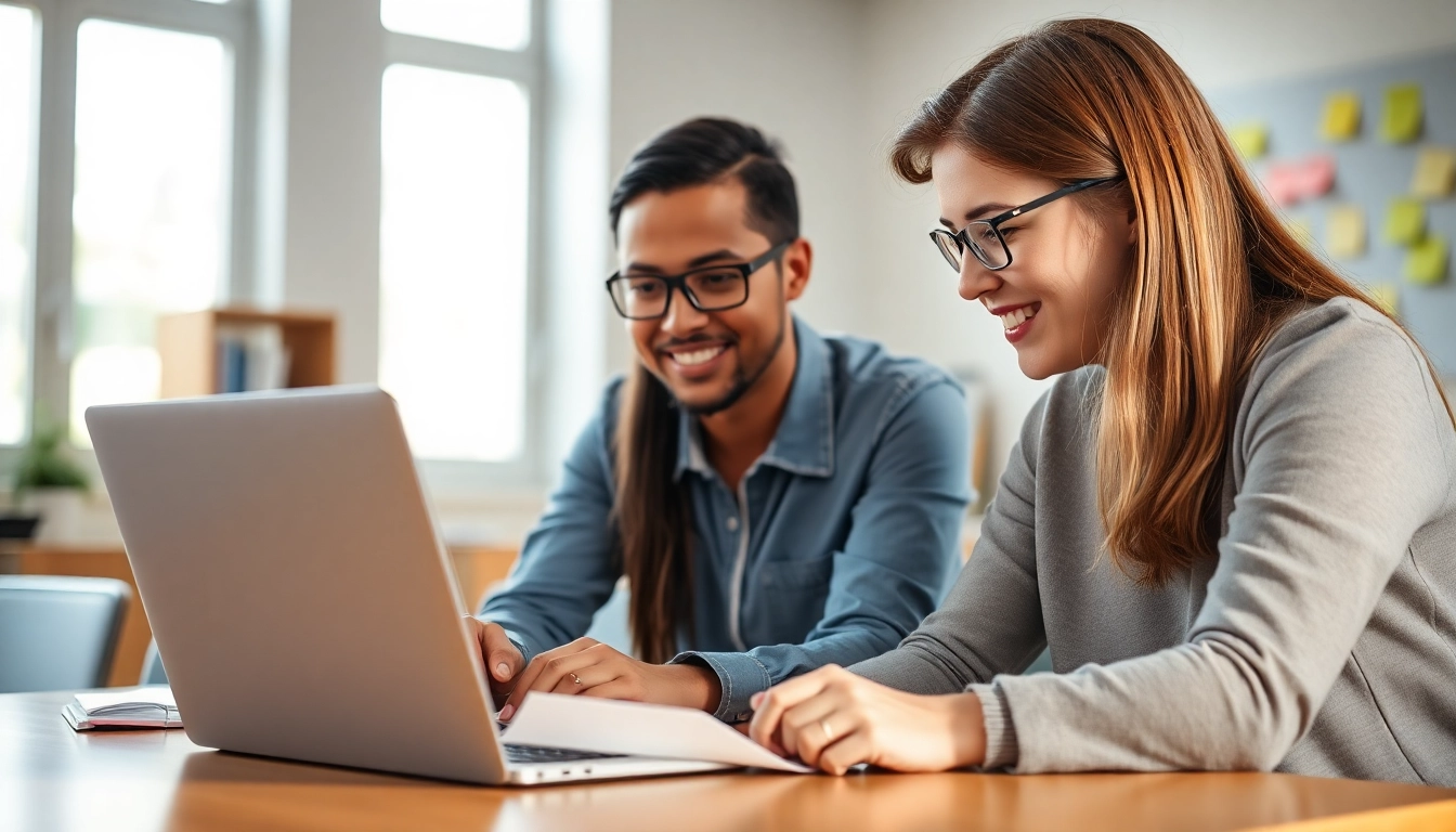 Engaging remote exam assistance session with a tutor supporting a student over a laptop.