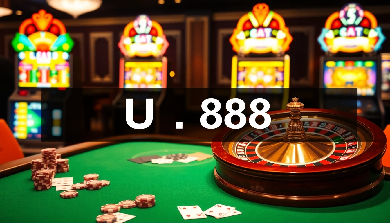 Experience the thrill of gambling at U 888 with vibrant casino tables and classic games.