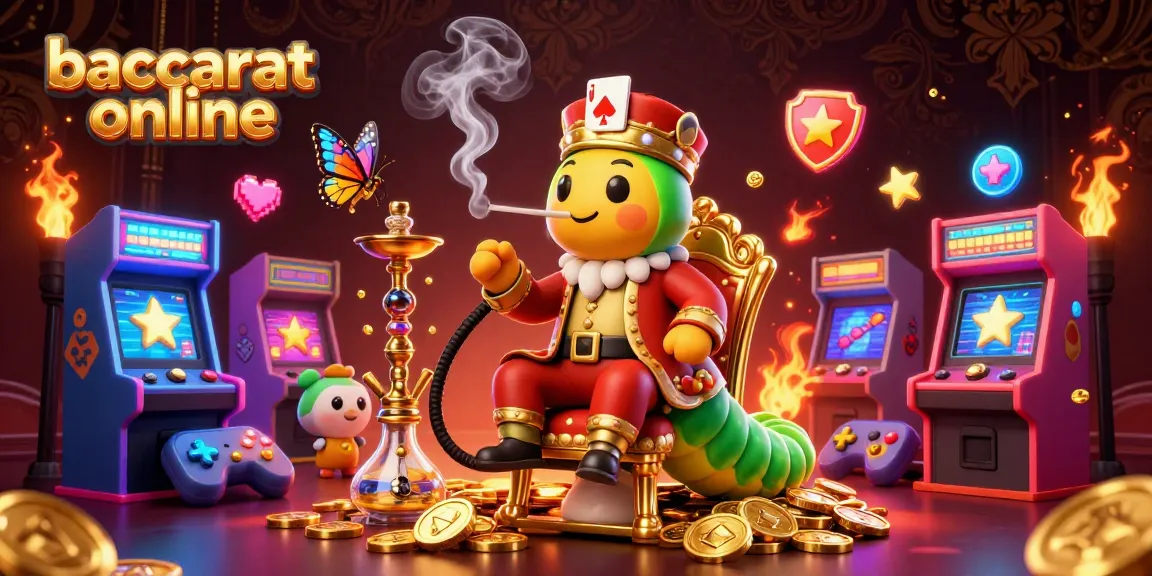 Experience strategic baccarat online with captivating graphics in a luxurious casino environment.