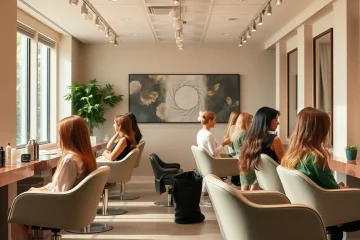 Aveda salon San Diego showcasing stylish hair services and a serene atmosphere.