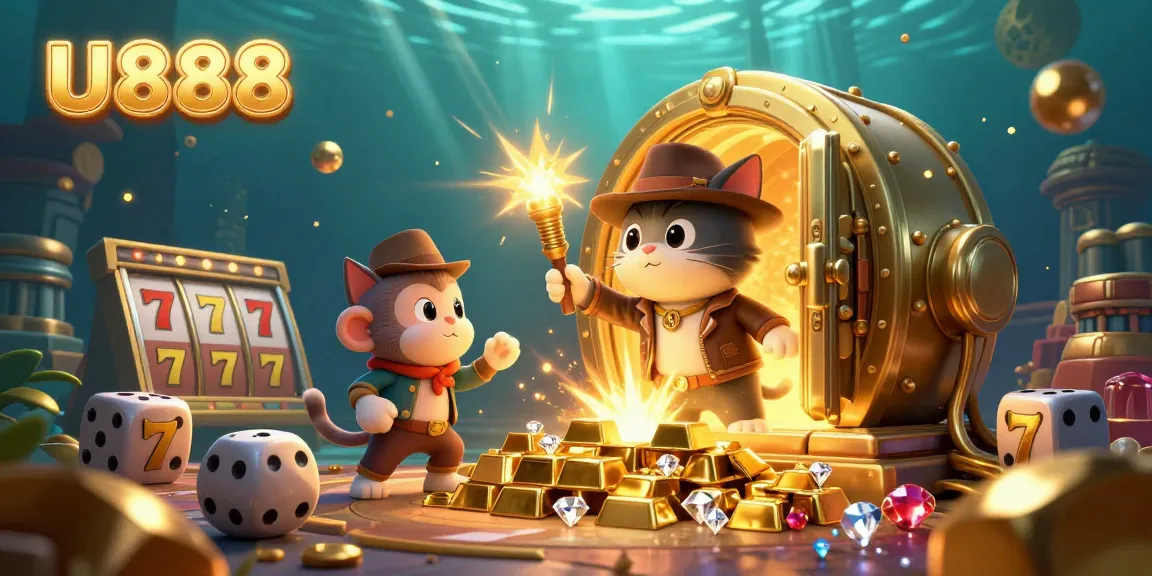 Experience exciting U888 gambling adventures as a cat archaeologist uncovers treasures amidst dynamic casino game elements.