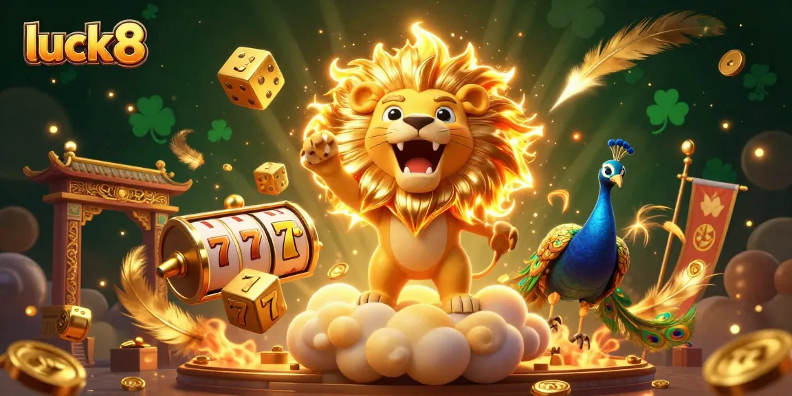 Engage with luck8's vibrant games surrounded by golden elements and cinematic flair.